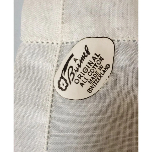 Vintage A Burmel Original Embroidered Poinsettia All Cotton Christmas Hankie New - Picture 7 of 7